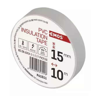 Emos Izolační páska PVC 15/10 bílá Emos Izolační páska PVC 15/10 bílá