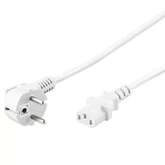 PremiumCord Kabel síťový 230V k počítači 1m bílý PremiumCord Kabel síťový 230V k počítači 1m bílý