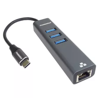 PremiumCord Adapter USB-C na Gigabit + 3x USB 3.0 PremiumCord Adapter USB-C na Gigabit + 3x USB 3.0