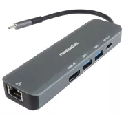 PremiumCord USB-C na HDMI, 2x USB3.2, PD 100W,RJ45
