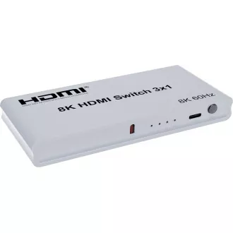 PremiumCord HDMI switch 3:1 s dálkovým ovladačem