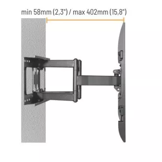 Výsuvný držák Brateck LPA69-466 pro TV 37"-80" 60kg polohovatelný nástěnný Heavy Duty Výsuvný držák Brateck LPA69-466 pro TV 37"-80" 60kg polohovatelný nástěnný Heavy Duty