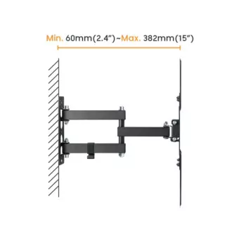 Výsuvný držák Brateck LPA68-443 pro TV 23"-55" 30kg polohovatelný nástěnný Výsuvný držák Brateck LPA68-443 pro TV 23"-55" 30kg polohovatelný nástěnný