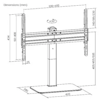 Univerzální stojan Brateck LDT03-23L pro TV 37"-70"otočný stolní Univerzální stojan Brateck LDT03-23L pro TV 37"-70"otočný stolní