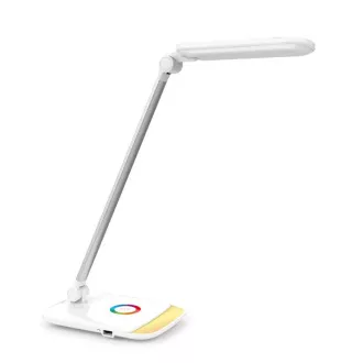 Platinet PDLQ60 stolní LED lampa 18W stmívatelná, dotykové ovládání, USB port, bílá Platinet PDLQ60 stolní LED lampa 18W stmívatelná, dotykové ovládání, USB port, bílá