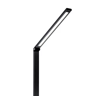 Platinet PDL888B stolní LED lampa 10W stmívatelná, bezdrátové nabíjení, USB port, černá