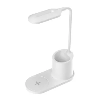Platinet PDL1930W stolní LED lampa 3W stmívatelná, bezdrátové nabíjení, bílá Platinet PDL1930W stolní LED lampa 3W stmívatelná, bezdrátové nabíjení, bílá
