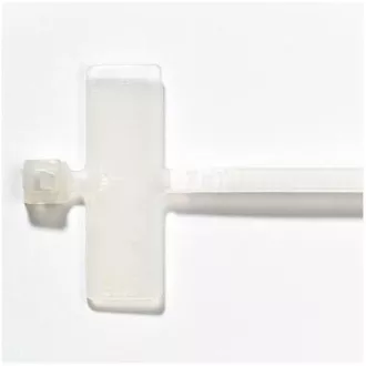 Stahovací pásek s popisovatelným štítkem 2,4x103mm, bílý, 100ks Stahovací pásek s popisovatelným štítkem 2,4x103mm, bílý, 100ks