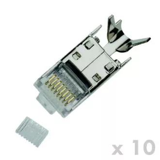 DATACOM konektor RJ45 STP CAT7(6A) 8p8c drát(10ks) DATACOM konektor RJ45 STP CAT7(6A) 8p8c drát(10ks)