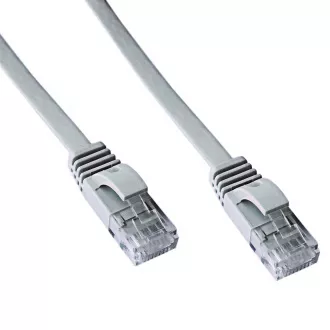 DATACOM Patch cord UTP CAT6 0,5m šedý FLAT plochý DATACOM Patch cord UTP CAT6 0,5m šedý FLAT plochý