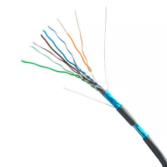 DATACOM FTP Cat5e PVC kabel 305m (drát), šedý DATACOM FTP Cat5e PVC kabel 305m (drát), šedý