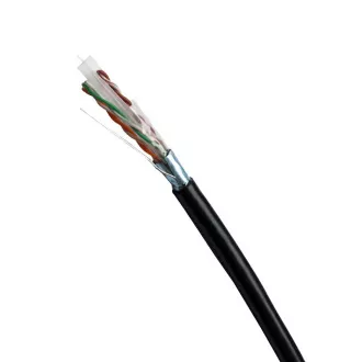 DATACOM FTP drát CAT6 PE, Fca 500m cívka, černý, OUTDOOR DATACOM FTP drát CAT6 PE, Fca 500m cívka, černý, OUTDOOR