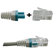 DATACOM Manžetka pro konektor RJ 45 modrá/bílá 100 ks