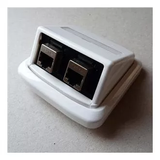 Dvojzásuvka ABB TANGO 2xRJ45 cat6 STP bílá