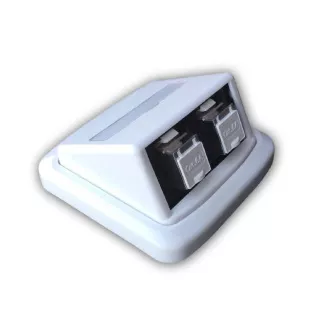 Dvojzásuvka ABB TANGO 2xRJ45 cat6A STP bílá Dvojzásuvka ABB TANGO 2xRJ45 cat6A STP bílá
