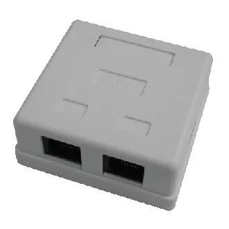DATACOM Dvojzásuvka nad omítku-2xRJ45, Cat5e UTP DATACOM Dvojzásuvka nad omítku-2xRJ45, Cat5e UTP