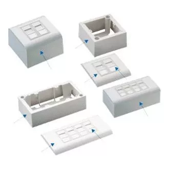 DATACOM STP 2xRJ45 zásuvka Cat5e (pod i nad omítku)