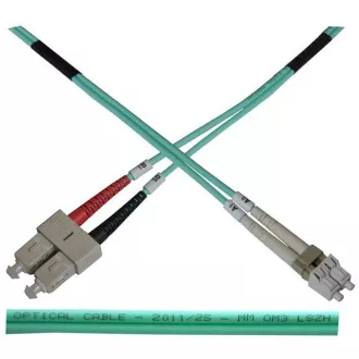 Optický patch kabel duplex LC-SC 50/125 MM 5m OM3 Optický patch kabel duplex LC-SC 50/125 MM 5m OM3