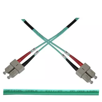 Optický patch kabel duplex SC-SC 50/125 MM 2m OM3 Optický patch kabel duplex SC-SC 50/125 MM 2m OM3
