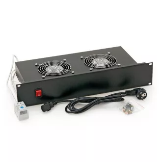 19" horiz.vent.j.2xVent.-220V/46W termost.2U černá 19" horiz.vent.j.2xVent.-220V/46W termost.2U černá