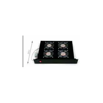 19" horiz.vent.j.4xVent.-220V/92W termost.2U černá 19" horiz.vent.j.4xVent.-220V/92W termost.2U černá