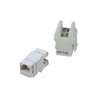 DATACOM UTP Keystone Cat6 bílý Dual Slim zadní zářez DATACOM UTP Keystone Cat6 bílý Dual Slim zadní zářez