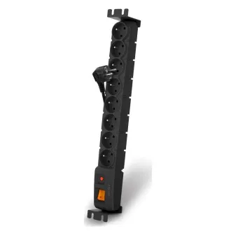 19" napáj.panel ACAR S8/5m 8x220V Black+přep.ochr.10A 19" napáj.panel ACAR S8/5m 8x220V Black+přep.ochr.10A