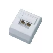 DATACOM UTP dvojzásuvka nad omítku 45 st.- Cat5e