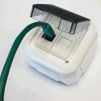 ABB Datová zásuvka OUTDOOR IP54 STP CAT5E 2xRJ45 ABB Datová zásuvka OUTDOOR IP54 STP CAT5E 2xRJ45
