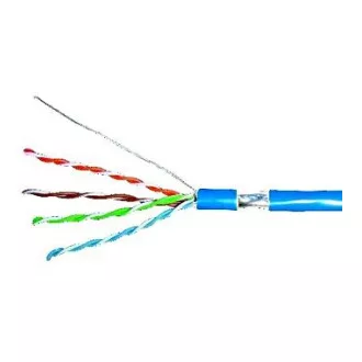 Kabel F/UTP Cat.5e 4x2xAWG24, LS0H plášt modrý, box 305m Kabel F/UTP Cat.5e 4x2xAWG24, LS0H plášt modrý, box 305m