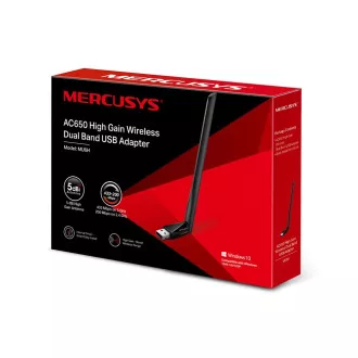 Mercusys MU6H 650Mbps bezdrátový USB 2.0 klient, výkonná externí anténa Mercusys MU6H 650Mbps bezdrátový USB 2.0 klient, výkonná externí anténa