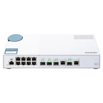 QNAP řízený switch QSW-M408-2C (12portů: 8x Gigabit port + 4x 10G SFP+ /2x 10GbE kombo porty) QNAP řízený switch QSW-M408-2C (12portů: 8x Gigabit port + 4x 10G SFP+ /2x 10GbE kombo porty)
