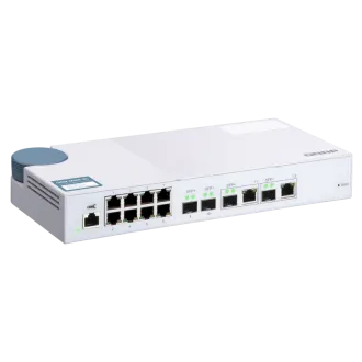 QNAP řízený switch QSW-M408-2C (12portů: 8x Gigabit port + 4x 10G SFP+ /2x 10GbE kombo porty) QNAP řízený switch QSW-M408-2C (12portů: 8x Gigabit port + 4x 10G SFP+ /2x 10GbE kombo porty)