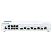 QNAP řízený switch QSW-M408-4C (12 portů: 8x Gigabit port + 4x 10G SFP+ / 10GbE kombo porty)