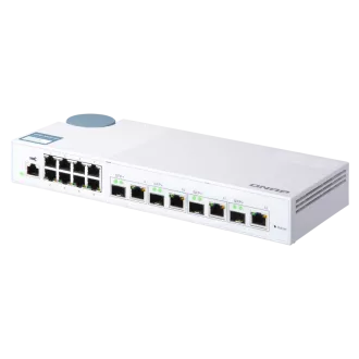 QNAP řízený switch QSW-M408-4C (12 portů: 8x Gigabit port + 4x 10G SFP+ / 10GbE kombo porty)