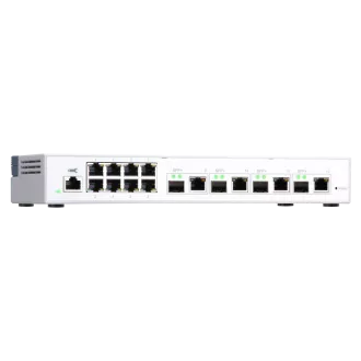 QNAP řízený switch QSW-M408-4C (12 portů: 8x Gigabit port + 4x 10G SFP+ / 10GbE kombo porty)