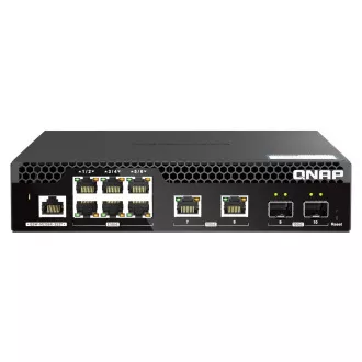 QNAP řízený switch QSW-M2106R-2S2T (6x 2,5GbE RJ45, 2x 10GbE RJ45, 2x 10GbE SFP+, malá šířka) QNAP řízený switch QSW-M2106R-2S2T (6x 2,5GbE RJ45, 2x 10GbE RJ45, 2x 10GbE SFP+, malá šířka)