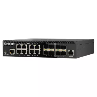 QNAP řízený switch QSW-M3212R-8S4T (4x 10GbE porty + 8x 10G SFP+ porty, poloviční šířka) QNAP řízený switch QSW-M3212R-8S4T (4x 10GbE porty + 8x 10G SFP+ porty, poloviční šířka)
