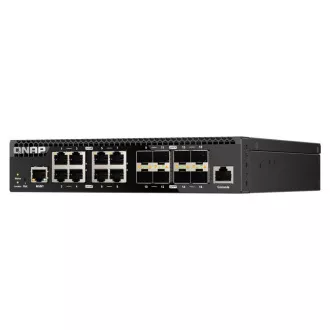 QNAP řízený switch QSW-M3212R-8S4T (4x 10GbE porty + 8x 10G SFP+ porty, poloviční šířka) QNAP řízený switch QSW-M3212R-8S4T (4x 10GbE porty + 8x 10G SFP+ porty, poloviční šířka)