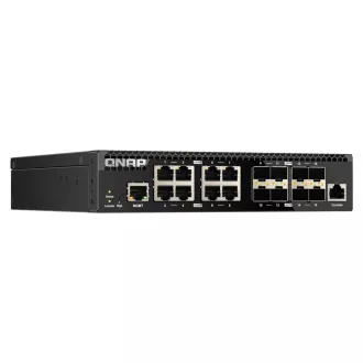 QNAP řízený switch QSW-M3212R-8S4T (4x 10GbE porty + 8x 10G SFP+ porty, poloviční šířka) QNAP řízený switch QSW-M3212R-8S4T (4x 10GbE porty + 8x 10G SFP+ porty, poloviční šířka)