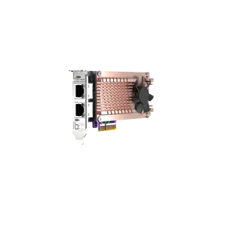QNAP QM2 series, 2 x PCIe 2280 M.2 SSD slots, PCIe Gen3 x 4 , 2 x Intel I225LM 2.5GbE NBASE-T port