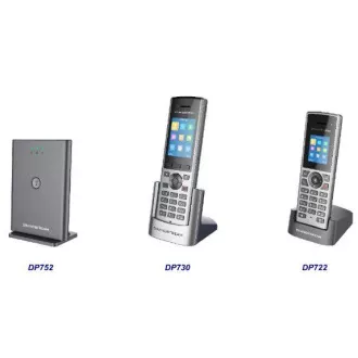Grandstream DP730 IP tel., 2,4" bar. displ., 2SIP úč., video, BT, Micro USB, HAC, Push-to-talk Grandstream DP730 IP tel., 2,4" bar. displ., 2SIP úč., video, BT, Micro USB, HAC, Push-to-talk