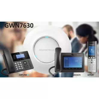 Grandstream GWN7630, AP, 802,11ac, dual band 4x4:4, 16 SSDI, 200+ konk. WiFi klientů, signál 175m, P Grandstream GWN7630, AP, 802,11ac, dual band 4x4:4, 16 SSDI, 200+ konk. WiFi klientů, signál 175m, P