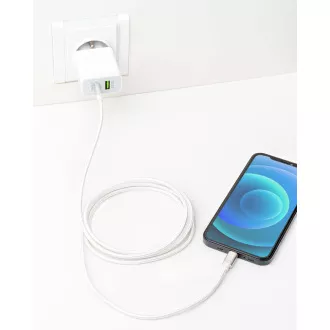 ER POWER kabel USB-C/C 3A 60W 120cm bílý ER POWER kabel USB-C/C 3A 60W 120cm bílý