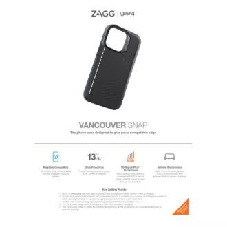 ZAGG GEAR4 D3O Vancouver Snap kryt iPhone 13 černý