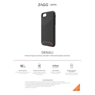 ZAGG GEAR4 D3O Denali kryt iPhone SE/SE2/6/7/8 černý ZAGG GEAR4 D3O Denali kryt iPhone SE/SE2/6/7/8 černý