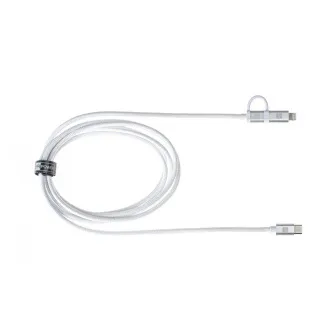 ER POWER Dual Cable USB-C C/L Mfi 200cm white ER POWER Dual Cable USB-C C/L Mfi 200cm white