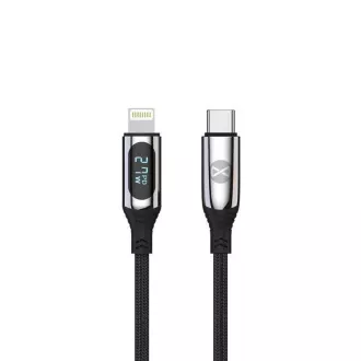 Datový kabel s LCD Forever USB-C/Lightning 1m 27W černý Datový kabel s LCD Forever USB-C/Lightning 1m 27W černý