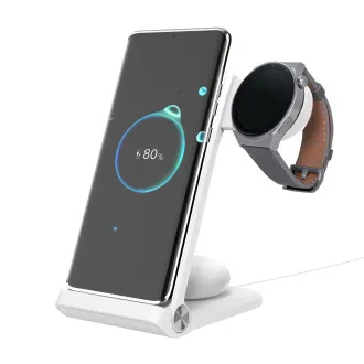 Nillkin PowerTrio 3v1 Bezdrátová Nabíječka pro Huawei Watch White - Použité Nillkin PowerTrio 3v1 Bezdrátová Nabíječka pro Huawei Watch White - Použité