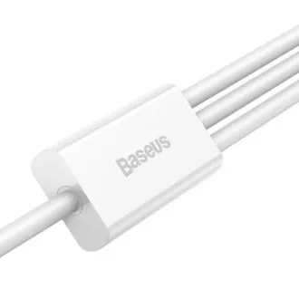 Baseus CAMLTYS-02 Superior Fast Charging Datový Kabel 3v1 USB-C, Lightning, MicroUSB 1.5m White Baseus CAMLTYS-02 Superior Fast Charging Datový Kabel 3v1 USB-C, Lightning, MicroUSB 1.5m White